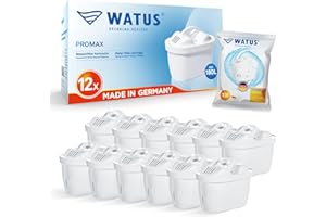 Watus Wasserfilter Kartuschen, für Brita Maxtra+ und Maxtra, Style, Marella, Elemaris, für Ersatz Brita Filterpatronen, Made in Germany (12)