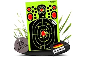Fritz-Cell 24368 - Diana autoadhesiva para todos los rifles, pistolas, rifles de aire, airsoft, BB, diábolo, compatible con objetivos Splatterburst, 25 unidades