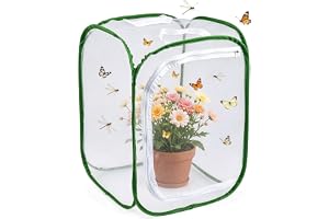 YUZHEDM fjärilar uppfödning 40 x 40 x 60 cm fjärilsodlingsset | med larver i nät transparent ventilation, livsrumsbur för ins