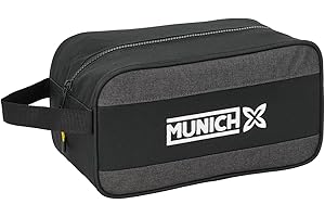 Safta MUNICH TOPO – Scarpiera media, multiuso, portatodo, sport, extrascolari, calcio, comodo e versatile, 29 x 14 x 15 cm, Nero, M, Casual
