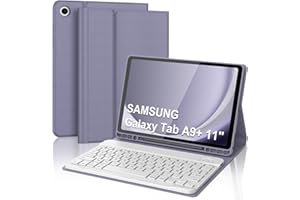 OCCTINGKIND Coque Clavier pour Samsung Galaxy Tab A9 Plus/A9+ 11 Pouces, AZERTY Français Housse Clavier Bluetooth Magnétique Détachable avec Porte Crayon pour Samsung Galaxy Tab A9 Plus 11" 2023, Violet