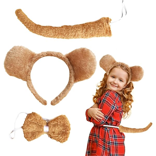 2x Bärenohren Haarreif Aus Plüsch - Süßes Stirnband Für Karneval, Party & Alltag | Braun, Dehnbar