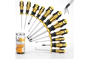 HORUSDY 13-Pieces Screwdriver Set, Magnetic 4 Phillips and 4 Flat Head Tips and Precision Automotive Hook Set for Fastening and Loosening Seized