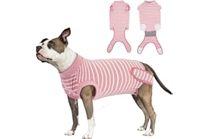 Hjumarayan Body Cane Post Operatorio Femmina - Tutina Post Operatoria Cane, Body Chirurgico Cani Femmina, Tuta Chirurgica Cani, Pigiama Maglietta Pettorina, Rosa M