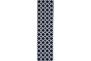 ‎MIQNA miqna Läufer Teppich, Küchenteppich, Waschbar Küchen läufer, Moderne geometrische rutschfest Flur Teppich Läufer schwarz weiß (schwarz, 100 x 300 cm)