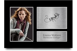 HWC Trading A4 Emma Watson Harry Potter Hermione Granger Cadeaux Imprimé Signé Autographe Photo pour les fans de cinéma - A4
