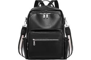 JANSBEN Backpack Womens Faux Leather Waterproof Rucksack Handbags with Shoulder Strap Casual Daypacks Fashion Bag for School Travel