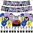 Murders Drones Party Decorations 30pcs | Cyn Uzi N J V Figure Banner, Cake Topper, Balloons, Cupcake Toppers | Murders Drones Birthday Party Accessories Set