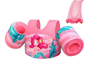 ‎ABUYTWO Schwimmweste Kinder mit Umhang und Verstellbaren Schultergurten, Abuytwo Schwimmhilfen Weste für Kinder Baby 2-7 Jahre Jungen/Mädchen, Schwimmwesten Auftriebshilfe für Schwimmen Auftriebswesten