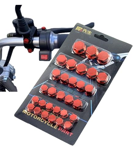 Set Da 30 Coprivite Per Moto - 5 Colori, Anti-Ruggine, Per Testate E Dadi, Facili Da Installare - Foto 9