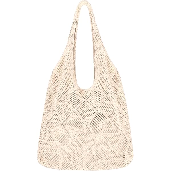 Borsa Tote A Uncinetto Verde Con Motivo Coniglietto Kawaii - Stile Boho Artigianale