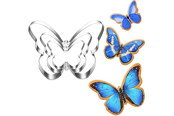 Emporte-pièce papillon Set-3 Stück-10cm 8 cm 6cm-pour La Décoration de La Pâte à Sucre, des Bonbons et des