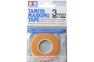Tamiya 87208 Masking Tape 3 mm/18m - Accesorios de modelismo, Herramientas de Manualidades,Cinta Adhesiva, Cinta de enmascarar, Accesorios de modelismo