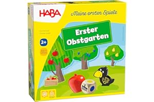 HABA Erster Obstgarten – Meine ersten Spiele: Brett- & Familienspiel rund um Farben und Formen, Holzspielzeug-Spieleklassiker für Kleinkinder ab 2 Jahren – 1004655001