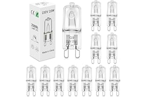 BROTOU G9 25W Halogen Bulbs, 230V 500LM 2800K Warm White Capsule Bulbs, Dimmable (12 Pack, 25, Watts)