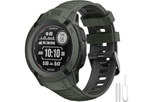 SumRioo Sportowa silikonowa bransoletka kompatybilna z Garmin Instinct 2X Solar, pasek zapasowy do zegarka, kompatybilny z Garmin Instinct 2X Solar