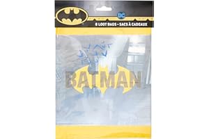Unique Party 77523 - Sacchetti per Feste - Festa di Batman - Confezione da 8