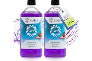 ‎LIQUID ELEMENTS Liquid Elements – Winter Frostschutz Konzentrat 2x 1L – Frostschutzmittel schlierenfrei & wirksam bis -60°C – Scheibenfrostschutz verhindert das Einfrieren von Scheibenwaschanlagen (Cherry Tec)