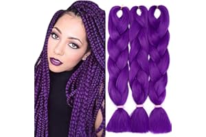 TESS 60cm Extensiones Para Trenzas Africanas Púrpura 1 pcs 100g Pelo Para Trenzas Africanas Sintético Braiding Jumbo Braid