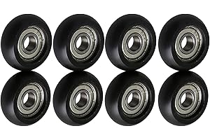 CNBTR 8 Pcs Spherical Arc Pulley 8mm x 32mm x 12mm Round Bearing Pulley for Cabinets