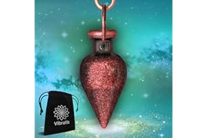 VIBRATIS Pendule Divinatoire de Radiesthésie Goutte Bronze | Pendule de Radiesthésie Universel (Géobiologie, Soin, Reiki, Divination, Radionique...)