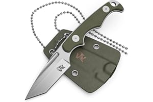 Wolfgangs ACUS Neck Knife Messer - inklusive Kydex Scheide und Kugel Halskette zum umhängen - Mini Survival Outdoor Messer für jeglichen Gebrauch
