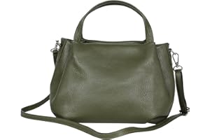 AMBRA MODA AmbraModa borsa a mano di donna, borsa a tracolla, borsa a spalla italiana in vera pelle dollaro GL023