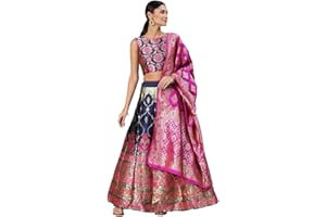 PARVDI Lehenga Choli im indischen Stil für Damen, Hochzeits- und Partykleid, vollständig genäht