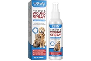 CiAIplw Hot Spot & Wound Care Spray for Dogs and Cats, Itch Skin & Allergy Relief Spray, Supports Skin Infections and Irritations for All Animals, 4 oz