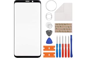 Duotipa Replacement Frontglas Display Glas Reparatur Kompatibel mit Samsung Galaxy S9+ S9 Plus SM-G965F SM-G965U 6.2 Zoll + Werkzeugen(Kein Display und Touch Digitizer)