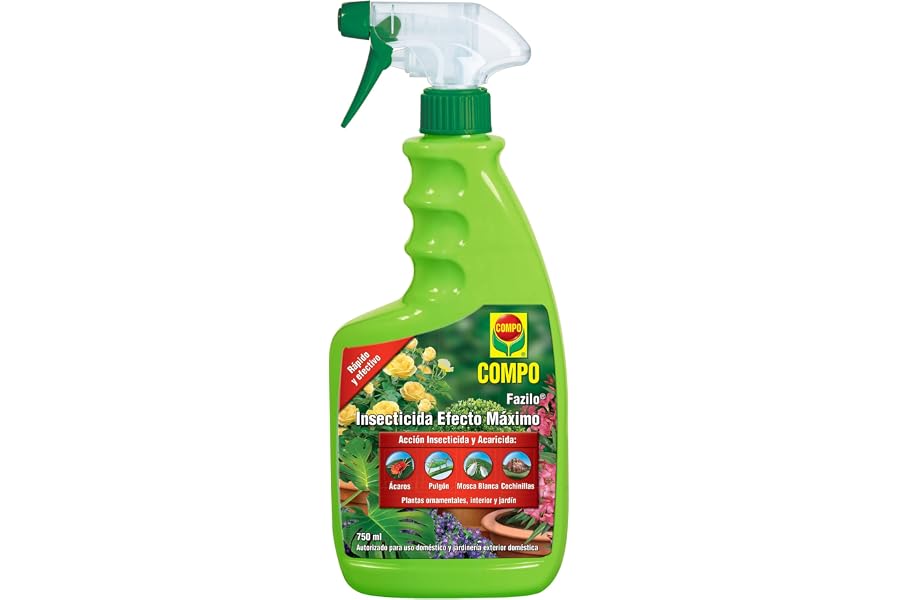 COMPO Fazilo Insecticida Efecto Máximo, Acción insecticida y acaricida, Plantas ornamentales, de interior y jardín, Envase pu