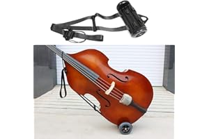 YINFENTE Poussette de contrebasse droite et basse transport alternatif de transport de corde de chariot de basse en fibre de carbone matériel roue en caoutchouc dur