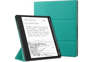 Fintie Etui do Kindle Scribe 2024/2022 - ultra cienkie, lekkie etui z uchwytem na długopis do Kindle Scribe 2024 o przekątnej ekranu 10,2", jadeitowa zieleń