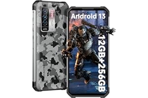 OUKITEL WP27 telefon komórkowy do użytku na zewnątrz, bez umowy, 256 GB ROM, 24 GB RAM, Rugged, smartfon z systemem Android 13 8500 mAh, akumulator Helio G99, 120 Hz, częstotliwość odświeżania, 6,8