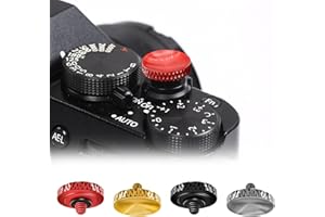 Aevorant 4 Stück Camera Shutter Button, Volles Kupfer Konkaver Auslöser Knopf, Weicher Auslöser kompatibel mit Fujifilm X100VI X-T30 X-T20 X-T10 X-T5 X-T4 X-T3 X-PRO