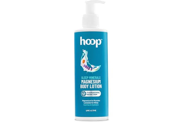 hoop Magnesium Sleep Body Lotion Topical Magnesium Chloride Supplement for Muscle Recovery, Better Sleep Magnesium Oil Supports Deep Sleep, Recovery from Cramps, Fitness 250 ml