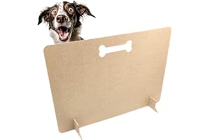 STERZEAL Dog Stopper Dog Barrier Gate dog stopper Pet Stopper Puppy Stair Blocker Dog Patio Gate Sausage Stopper No Drill Screwless Portable Wood Dog Gate (1, 50cm (H) x 75cm (W))