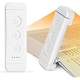 Glocusent USB Şarj Edilebilir Kitap Işığı, Kitapta G&ouml;z Bakımı Okuma Işığı Klipsi, 3 Renk ve 5 Parlaklık Kısılabilir, Taşınabi