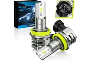 Sycreek Lampadina H11 H8 H9 LED,65W 22000LM 6500K Bianco Freddo per Abbaglianti o Anabbaglianti, Sostitutive per Lampade Alogene e Xenon,2 Lampadine H11