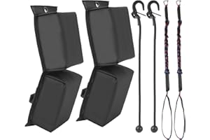 Calvana PWC Jet Ski Bumpers Boat Fenders with Elastic Cords, Boat Dock Rope, Boat Bumpers for Docking, Jet Ski Accessories Dock Fenders Boat Bumpers, 14 x 6 x 3.2 inch