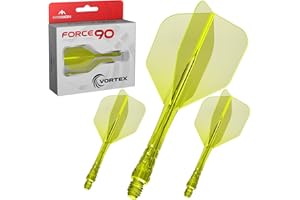 Mission Darts Force 90 Vortex, integriertes präzisionsgeformtes Dart-Flight- und Schaftsystem, mehrere Stile, mehrere Farben.