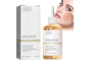 Rosarden Glycolic Acid 7% Toning Resurfacing Solution, 100ml Glykolsäure Peeling Toner Toning Solution für profesionelle Gesichtspflege, Hautverjüngung, Gesichtspeeling, dunkle Flecken & Akne (1pcs)