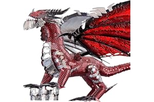 Piececool Puzzle 3D Maqueta Metal, Dragón Puzzles 3D Maquetas para Montar, Maquetas para Construir Adultos y Adolescentes, Demonio