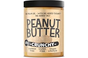 VS VITAMIN STORE Burro Di Arachidi Proteico Senza Zuccheri Crunchy – 1kg Peanut Butter – 30% Proteine 100% Naturale Senza Olio di Palma Degrassato – Crema spalmabile proteica di frutta secca