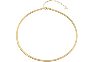 Happiness Boutique Femmes Collier Chaîne de Serpent en Couleur Or | Collier Délicat Bijoux Acier Inoxydable