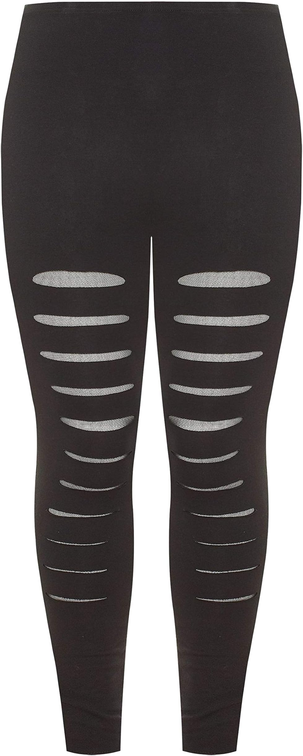 for Good Curve Ripped Mesh Insert Stretch Leggings - Women's
