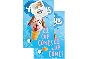 Ice Cream Cone Bundle with Askeys Cup Cones 21 Per Pack 2 Pack + Brightdale Kitchen Card