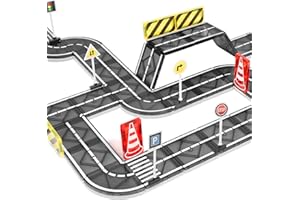 MAUIKAY Magnetic Tiles Road Set, 36 PCS Magnetic Building Blocks Educational City Construction STEM Toys Magnet Tiles for Kids 3-8 Birthday