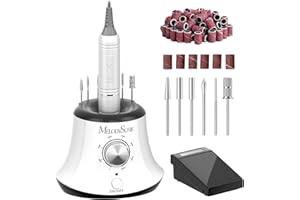 MELODYSUSIE Scarlet Nail Drill 30000RPM, Professional Low Noise, Low Vibration, Electric Nail Files, Nail Drill for Acrylic Nails and Gel Nails, Electronic equipment, UK (White)