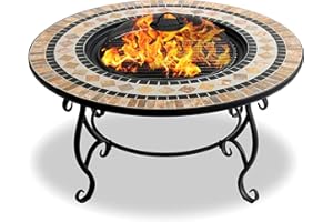 HOMEOLOGY Centurion Supports BELUGA Opulent Garden & Patio Planter, Heater Fire Pit Brazier, Coffee Table, Barbecue and Ice Bucket - Marble Finish